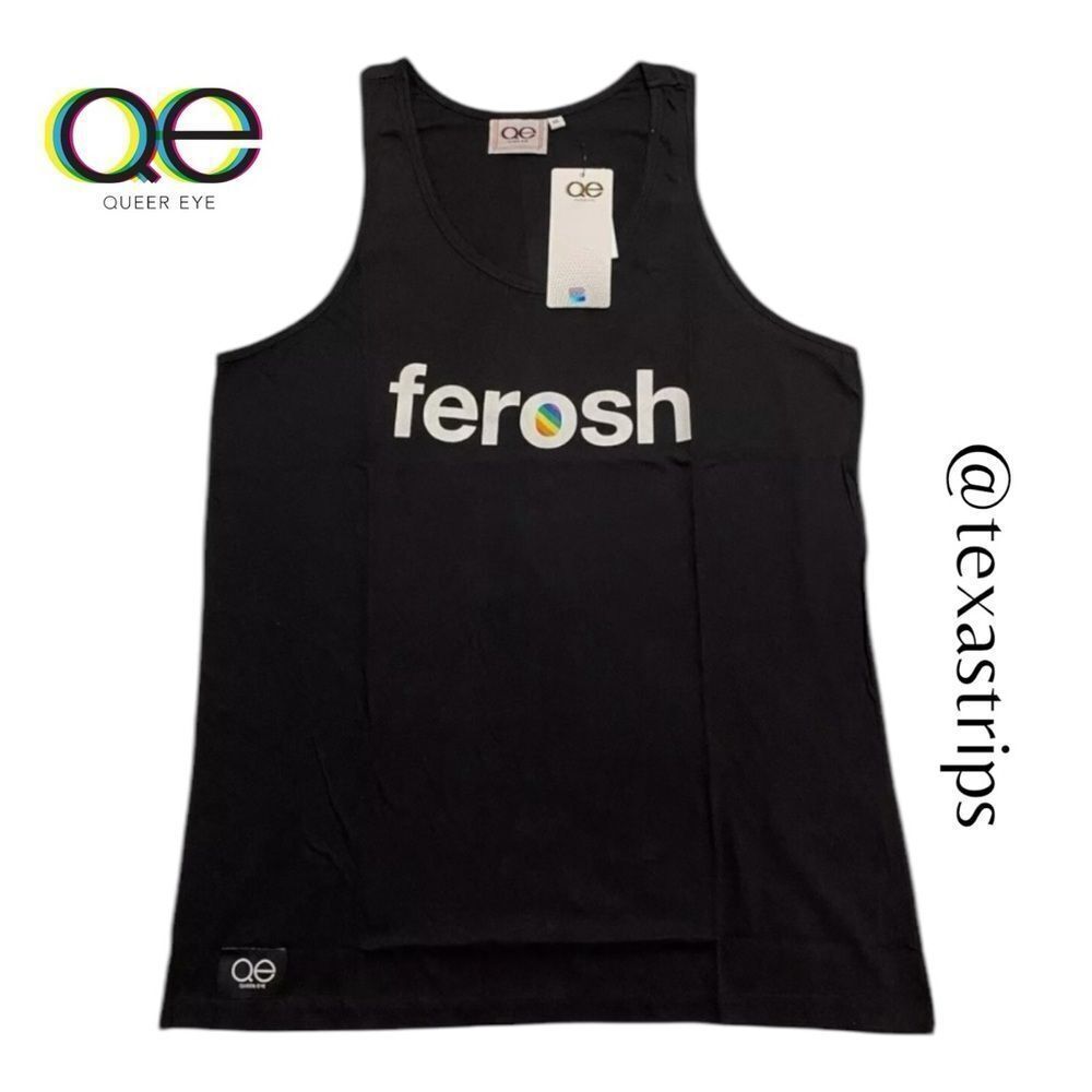 NWT Queer Eye Ferosh Men's Black Tank Top L Large
